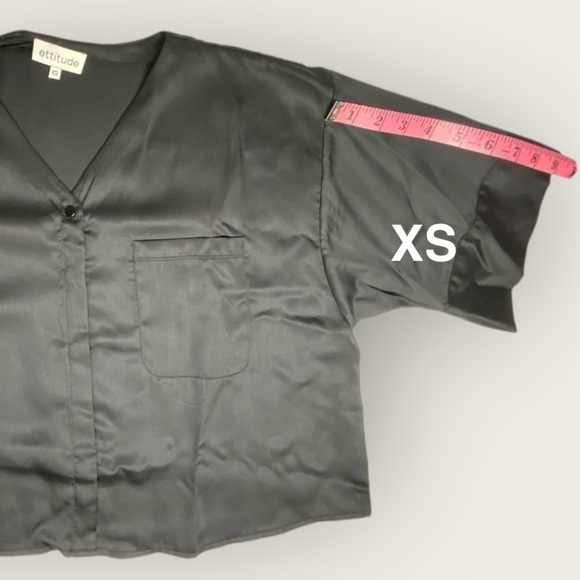 NWT | Ettitude | Signature Sateen Relaxed Short Sleeve Top | Black | Various Sz - Picture 8 of 15